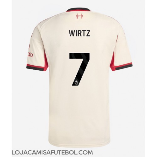Camisa de Futebol Liverpool Florian Wirtz #7 Equipamento Secundário 2025-26 Manga Curta